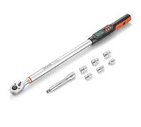 VEVOR Torque Wrench Set, 0.5 Inch Digital Torque Wrench, 4 Display Units, Accuracy ± 2%, LCD Display with Buzzer and LED Indicator, with Sockets, Extension Rod, Car Repair Adapter