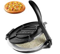 VEVOR Tortilla Press, 10 Inch Tortilla and Roti Maker, Cast Iron Heavy Duty Tortilladora Press, Pre-Seasoned Pataconera Maker with 100 Pcs Parchment Paper, Dough Maker for Flour Tortilla, Tawa, Silver