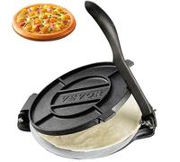 VEVOR Tortilla Press, 8 Inch Tortilla and Roti Maker, Cast Iron Heavy Duty Tortilladora Press, Pre-Seasoned Pataconera Maker with 100 Pcs Parchment Paper, Dough Maker for Flour Tortilla, Tawa, Silver