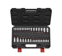 VEVOR Torx Bit Socket Set, 34-Piece Solid Star and Tamper Proof T6-T70, S2 Alloy Steel and Cr-V Steel, 1/4 in, 3/8 in, and 1/2 in Drives, with Enhanced Storage Case, Torx Sockets for Hand Use