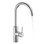 VEVOR Touchless Kitchen Bar Sink Faucet, Single Handle Automatic Motion Sensor Bathroom Faucet, Hands-Free Adjustable Cold Hot Water Mixer Flexible Swivel for 9.5 mm Pipe,Chrome Plated Silver