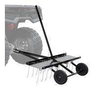 Vevor Tow Behind Dethatcher, 40-Inch Tow Dethatcher With 20 Spring Steel Tines, Lawn Dethatcher Rake For Atv Or Mower