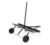 Vevor Tow Behind Dethatcher, 48-Inch Tow Dethatcher With 24 Spring Steel Tines, Lawn Dethatcher Rake For Atv Or Mower