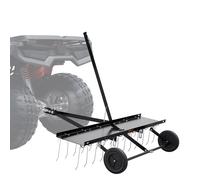 Vevor Tow Behind Dethatcher, 48-Inch Tow Dethatcher With 24 Spring Steel Tines, Lawn Dethatcher Rake For Atv Or Mower