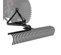 VEVOR Tow Behind Dethatcher 60"/152.4 cm 3-Point Lawn Dethatcher Rake with Attachments