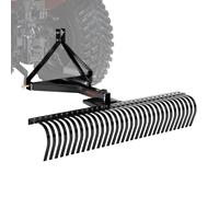 VEVOR Tow Behind Dethatcher 60" 3-Point Lawn Dethatcher Rake with Attachments