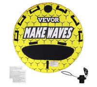 VEVOR Towable Tube for Boating, 1-3 Riders Inflatable Boat Tubes and Towables, 510 lbs, 63" Round Water Sport Towable Tubes for Boats to Pull, Full Ny