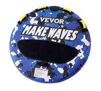 VEVOR Towable Tubes for Boating, 1-2 Riders Inflatable Boat Tubes and Towables, 340 lbs, 51.8 Round Water Sport Towable Tube for Boat to Pull, Full N