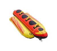 VEVOR Towable Tubes for Boating, 1-3 Riders Inflatable Boat Tubes and Towables, 510lbs Capacity Hot Dog Water Sport Tube for Boat to Pull - with Full Nylon Cover, Padded Handles & Speed Safety Valve