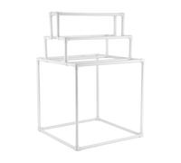 VEVOR Towel Rack, 8 Bars Outdoor PVC Towel Holder, Freestanding Pool Towel Hanger Stand Next to Hot Tub, Outdoor Indoor Quilt Drying Rack Organizer, I