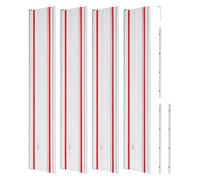 VEVOR Track Saw Guide Rail, 110-Inch Cutting Range, Kit Includes 4 x 27.5 in Aluminum Extruded Guide Rails and 3 Connectors, Compatible with Makita, Festool & WEN Track Saws, for Woodworking Projects