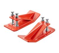 VEVOR Tractor Bucket Protector, 2PCS Heavy Duty Steel Bucket Edge Protectors, Edge Tamer Anti-Skid Device with Double Hexagon Lock Nuts and Bolts, for Snow, Leave Removal & Spreading Gravel (Orange)
