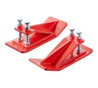 VEVOR Tractor Bucket Protector, 2PCS Heavy Duty Steel Bucket Edge Protectors, Edge Tamer Anti-Skid Device with Double Hexagon Lock Nuts and Bolts, for Snow, Leave Removal & Spreading Gravel (Red)