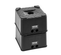 VEVOR Trailer Jack Blocks, 6" High Heavy Duty RV Leveling Blocks, Each with 6000 lbs Capacity, as RV Jack Stand, Stool, Camper Accessories, for Travel Trailers, 5th Wheels Class A/C Motorhomes, 2 Pcs