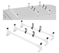 VEVOR Trailer Ladder Rack, 54" 3 Crossbars Ladder Roof Rack, Heavy-duty Steel Van Roof Ladder Rack, 800 lbs Capacity Van Ladder Rack with Straps, Fit