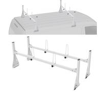 VEVOR Trailer Ladder Rack, 59" Adjustable Roof Rack, 2 Crossbars Van Roof Ladder Rack, 600 lbs Capacity Steel Van Ladder Rack, Fit for Chevrolet Expre