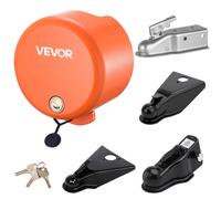 VEVOR Trailer Lock Fits 1-7/8 2 & 2-5/16-Inch Straight Tongue Ball Couplers Heavy Duty Hitch Lock with 4 Keys Secures Security Chains Anti-Theft