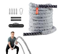 VEVOR Training Rope 30ft Length Polyester Battle Rope with Protective Cover and Anchor, Heavy Core Strength Training