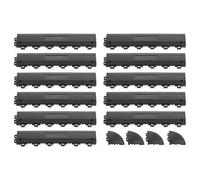 Vevor Transition Edge Kit, 11-Piece, Durable Pp Interlocking Modular Garage Floor Edging, Easy Installation, Protection
