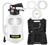 VEVOR Transmission Fluid Pump 2 Way ATF Refill System Dispenser, Oil and Liquid Extractor 10 Liter Large Capacity, Automatic Transmission Fluid Pump Tool Set with 14 Pieces ATF Filler Adapters
