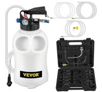 VEVOR Transmission Fluid Pump 2 Way ATF Refill System Dispenser, Oil and Liquid Extractor 10 Liter Large Capacity, Automatic Transmission Fluid Pump Tool Set with 14 Pieces ATF Filler Adapters