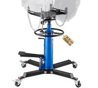VEVOR Transmission Jack,0.5 Ton/1100 lbs Capacity Hydraulic Telescopic Transmission Jack, 2-Stage Floor Jack Stand with Foot Pedal, 360° Swivel Wheel, Garage/Shop Lift Hoist, Blue