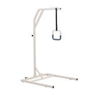 VEVOR Trapeze Bar for Bed Mobility, Height-Adjustable Free Standing Trapeze Bar with 2 Wheels, 300LBS Capacity Bed Pull Up Assist for Elderly Disabled