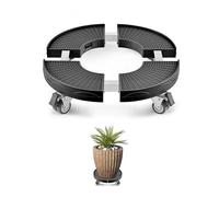 VEVOR Trash Can Dolly with 4 Lockable Wheels, 440lbs Weight Capacity, Round Trash Can Roller Base, 15-22.8 in Adjustable, Heavy Duty Drum Dolly Plant Caddy, Multi-Functional Rolling Dolly Cart, Black