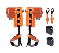 VEVOR Tree Climbing Spikes, 1 Pair Alloy Steel Climbing Spurs, 350lbs Load Capacity Tree Climbing Gear with Straps and Spike Protectors, Arborist Equipment for Climbers, Hunting, Fruit Picking, Orange