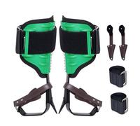 VEVOR Tree Climbing Spikes, 1 Pair Alloy Steel Climbing Spurs, 350lbs Load Capacity Tree Climbing Gear with Straps and Spike Protectors, Arborist Equipment for Climbers, Hunting, Fruit Picking, Green