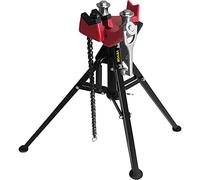 Vevor Tripod Pipe Chain Vise, 1/8"-5" Pipe Capacity with Portable Folding Steel Legs, 36.4 inch Length Chain Vise Stand, for Fixing and Bending Large Pipes in Workshop, Home and Factory