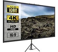 VEVOR Tripod Projector Screen, 110 Inches 16:9 4K HD, Projection Screen with Stand, Wrinkle-Free Height Adjustable, Portable Screen for Projector Indoor & Outdoor