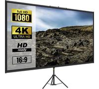 VEVOR Tripod Projector Screen with Stand 70 inch 16:9 4K HD Projection Screen Stand Wrinkle-Free Height Adjustable Portable Screen for Projector Indoor & Outdoor for Movie, Home Cinema, Gaming, Office