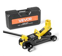 VEVOR Trolley Jack with Low Profile & 360° Wheels 1.5 t, Single Piston Quick Lift Pump, 13-31 cm Lifting Height, Hydraulic Jack for Sports Cars, Saloons, Yellow + Black