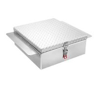 VEVOR Truck Bed Tool Box, Heavy Duty Aluminum Tool Box with Diamond Plate, Storage Toolbox Chest Organizer Supports up to 220 lbs, Ideal for Pickup, Truck Bed, RV, Trailer, 30.3 x 24 x 9 in, Silver