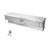 VEVOR Truck Bed Tool Box, Heavy Duty Aluminum Tool Box with Tread Patterns, Storage Toolbox Chest Organizer with Lock and Key, Ideal for Pickup, Truck Bed, RV, Trailer, 1219 x 340 x 330 mm, Silver