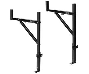 VEVOR Truck Rack, 19-34inch Extendable Truck Ladder Rack, 38.6"-43.6" Adjustable Height, 250 lbs Capacity Steel Ladder Rack for Truck, Heavy Duty Truc