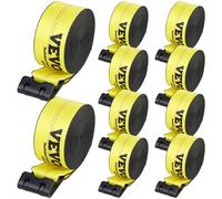 VEVOR Winch Straps, 4" x 40', 6000 lbs Load Capacity, 18000 lbs Break Strength, Truck Straps with Flat Hook, Flatbed Tie Downs Cargo Control for Trail