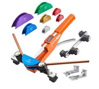 VEVOR Tubing Bender Kit, 1/4 to 7/8 Inch, Compact Ratcheting Tube Pipe | Bender, Forward/Reverse Hand Bending Tool, with 7 Color Aluminium Alloy Dies, for Copper HVAC Air Conditioning Refrigeration