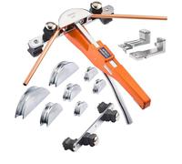VEVOR Tubing Bender Kit, 1/4 to 7/8 Inch, Compact Ratcheting Tube Pipe | Bender, Forward/Reverse Hand Bending Tool, with 7 Aluminium Alloy Dies, Copper HVAC Air Conditioning Refrigeration Repair