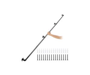 Vevor TZBGSLTFSGYG9VDEUV0 9 ft. Pipe Stair Handrail, Black