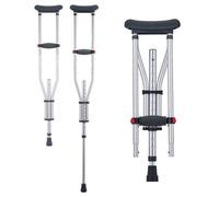 VEVOR Axillary Crutches 2PCS Underarm Walking Crutches Adjustable Height 13 Levels Aluminum Soft Pad for Adults Teens Surgery Disability Leg Injury