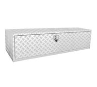 VEVOR Underbody Truck Box, 60"×24"×24" Pickup Storage Box, Heavy Duty Aluminum Diamond Plate Tool Box with Lock and Keys, Waterproof Trailer Storage B