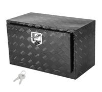 VEVOR Underbody Truck Box, 30" x 17" x 18" Pickup Storage Box, Heavy Duty Aluminum Diamond Plate Tool Box with Lock and Keys, Waterproof Trailer Storage Box with T-Handle Latch for Truck, Van, Trailer