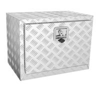 VEVOR Underbody Truck Box, 24"×14"×16" Pickup Storage Box, Heavy Duty Aluminum Diamond Plate Tool Box with Lock and Keys, Waterproof Trailer Storage Box with T-Handle Latch for Truck, Van, Trailer