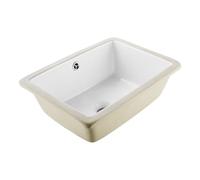 VEVOR Undermount Bathroom Sink, 15.75 x 12.01 Inch Rectangular White Ceramic Vessel Sink with Overflow Hole, Under Counter Drop in Modern Lavatory Vanity Bath Wash Bowl Basin, Rectangle Small Space