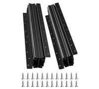 VEVOR Undermount Drawer Slides, 16 inch, Full Extension Ball Bearing Under Stair Cabinet Rails, 260 LB Load Capacity Heavy Duty Bottom Stair Cabinet Glides Track Runners,for DIY Replacement, Black