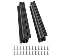VEVOR Undermount Drawer Slides, 24 inch, Full Extension Ball Bearing Under Stair Cabinet Rails, 260 LB Load Capacity Heavy Duty Bottom Stair Cabinet Glides Track Runners,for DIY Replacement, Black