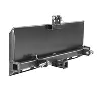 VEVOR Universal 3-point Skid Steer Plate, 3/8" Skid Steer Attachment Plate, Skid Steer Mount Plate Steel Adapter Loader, Compatible with Deere, Kubota