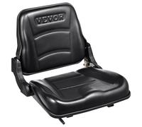 VEVOR Universal Forklift Seat, Fold Down Tractor Seat with Adjustable Angle Back and Micro Switch, 6.3-13.4 inch Extended Slot Comfortable Forklift Seat for Tractor Loader Excavator
